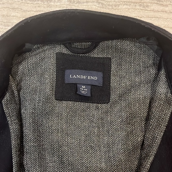 Lands' End Mens Navy Blue wool Jacket - Picture 2 of 4